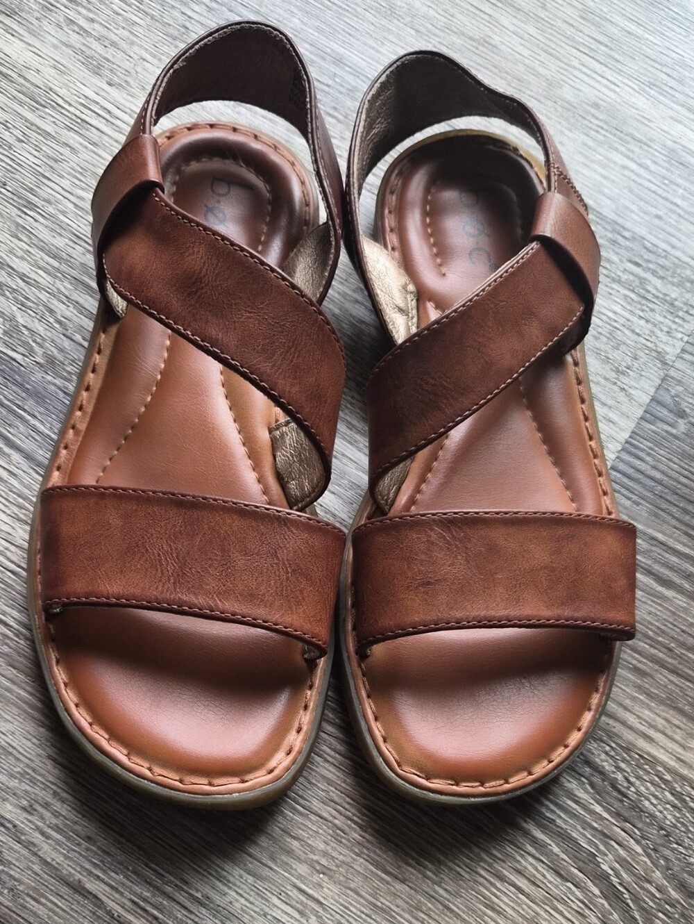 Brown BOC Strappy Leather Sandals